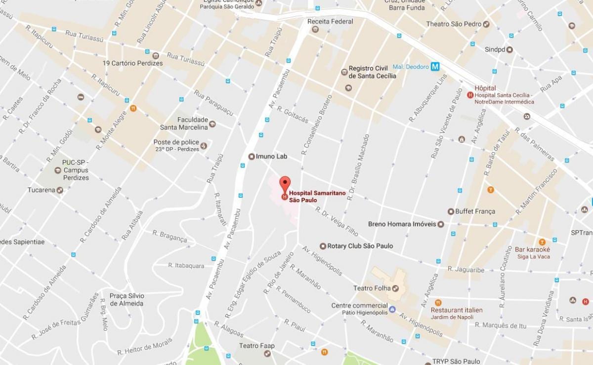 Σάο Πάολο νοσοκομείο χάρτης