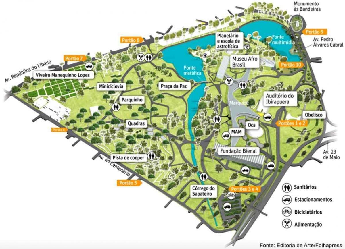 Σάο Πάολο park χάρτης