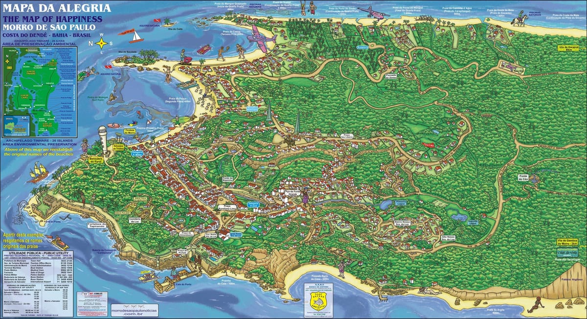 morro de Sao Paulo χάρτης