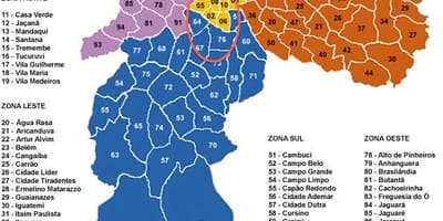 Σάο Πάολο δήμους χάρτης